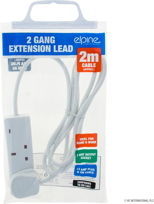 Extension Lead Electric Cable Mains Power 1 2 3 4 6 8 10 Gang Way UK Plug Socket