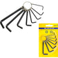 Strong Metric Imperial Hex Allen Key Set 8PC Hexagon Wrench with Keyring Holder