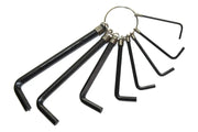 Strong Metric Imperial Hex Allen Key Set 8PC Hexagon Wrench with Keyring Holder Marksman