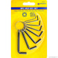 Strong Metric Imperial Hex Allen Key Set 8PC Hexagon Wrench with Keyring Holder