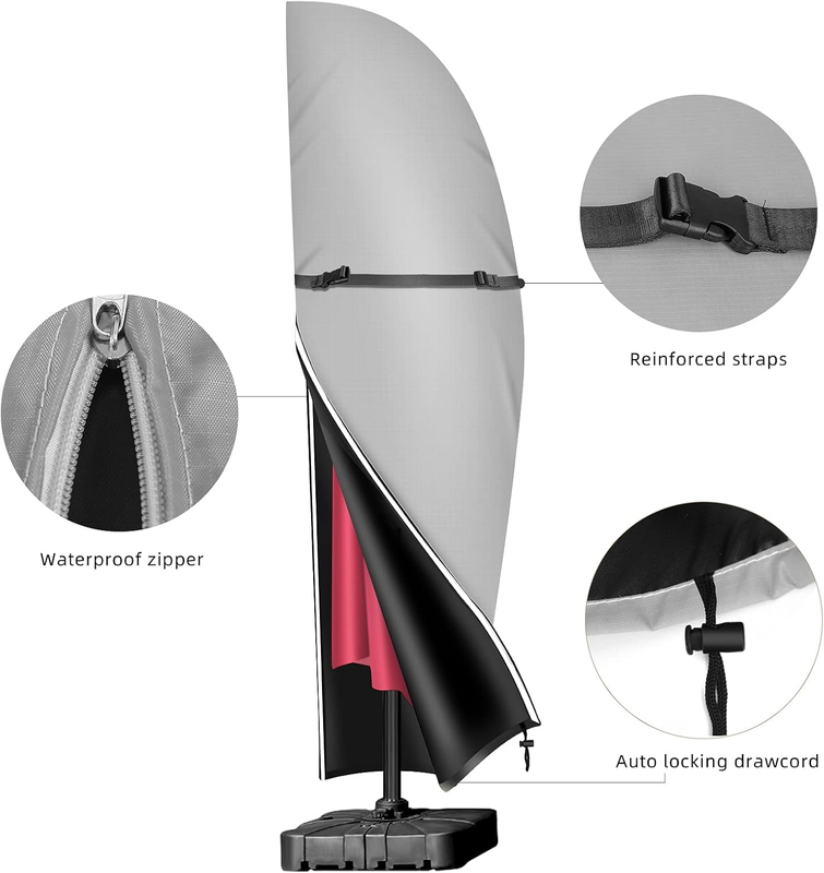 Garden Parasol Cover Waterproof Outdoor Patio Umbrella Anti-UV 420D 81X30X46Cm