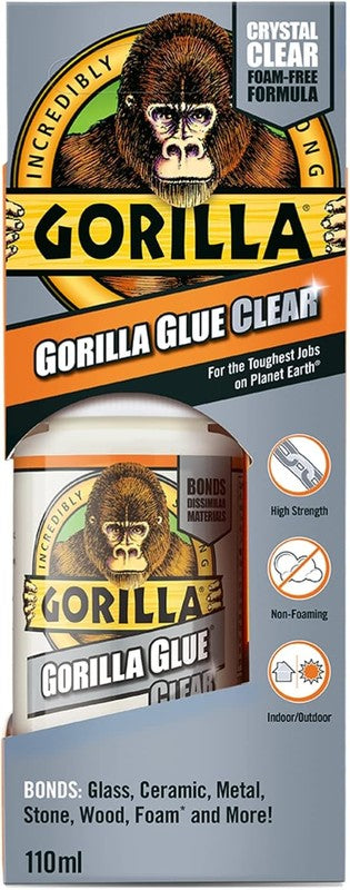 Gorilla Glue Clear 110ml All Purpose Strong Adhesive Wood Metal Ceramic Glass