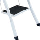 Foldable 3 Step Ladder Safety Steel Non Slip Tread Lightweight Folding Stool