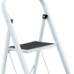 Foldable 3 Step Ladder Safety Steel Non Slip Tread Lightweight Folding Stool