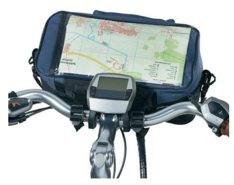 Bicycle Handlebar Bag Waterproof Blue / Black Front Frame Storage Pouch Cycling