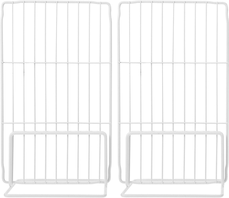 2Pcs Refrigerator Shelf Dividers Mesh Partition Freezer Closet Organizer White