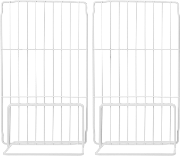 2Pcs Refrigerator Shelf Dividers Mesh Partition Freezer Closet Organizer White