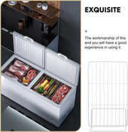 2Pcs Refrigerator Shelf Dividers Mesh Partition Freezer Closet Organizer White