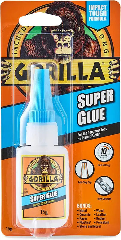 Gorilla Super Glue 15g Fast Setting Impact Tough All Purpose Strong Adhesive GORILLA