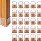 Silicone Chair Leg Protectors Floor Caps 20PCS Square Fit 40-55mm XL