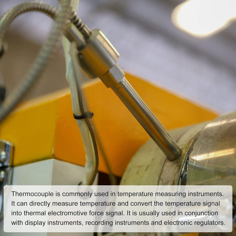 K Type Thermocouple Temperature Probe Sensor Stainless Steel -58~932F 5.1Ft