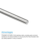 Stainless Steel Fully Threaded Rod M10 x 300mm 1.5mm Pitch Right Hand 2PCS