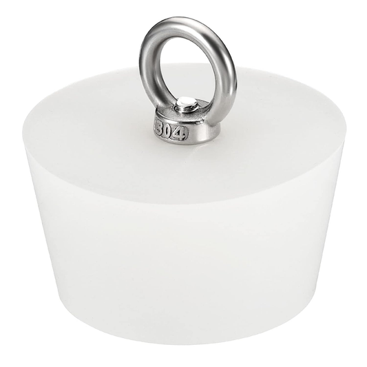 Silicone Rubber Tapered Plug 6073mm Solid Stopper Bung with Ring White