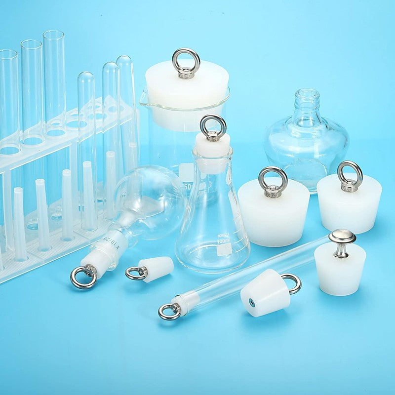 Silicone Rubber Tapered Plug 6073mm Solid Stopper Bung with Ring White