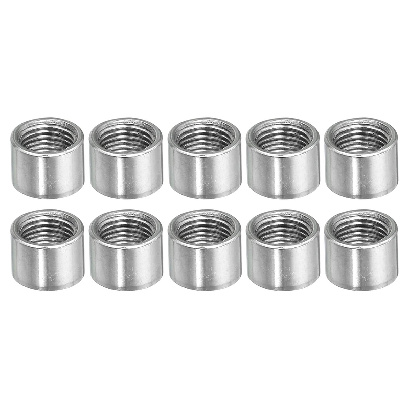 Round Coupling Nut M10x1mm Female Thread 10mm Sleeve Connector Rod 10PCS