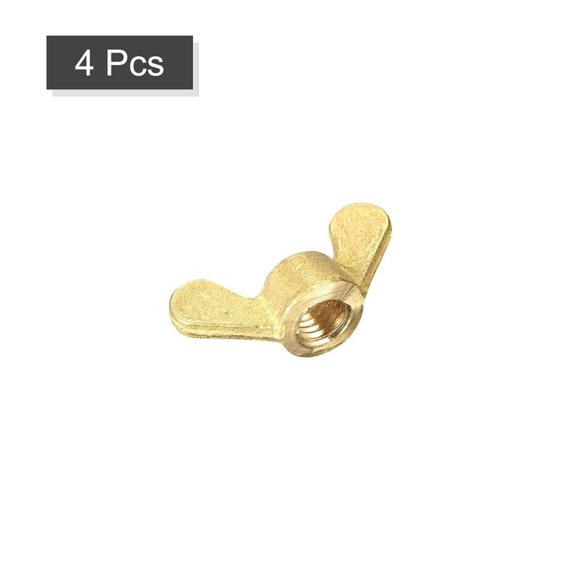 Brass Wing Nuts M8 Butterfly Hand Tighten Fasteners 4PCS for Furniture Tools