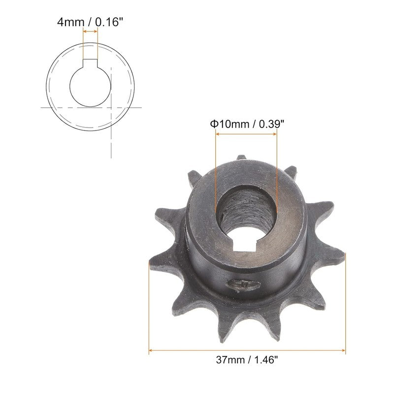 Roller Chain Sprocket 06B 11T 3/8'' Pitch 10mm Bore A3 Carbon Steel Drive Gear