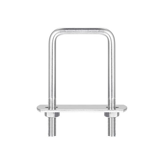 Square U-Bolts M6 304 Stainless Steel 37mm Width 70mm Length Nuts Plates 5PC