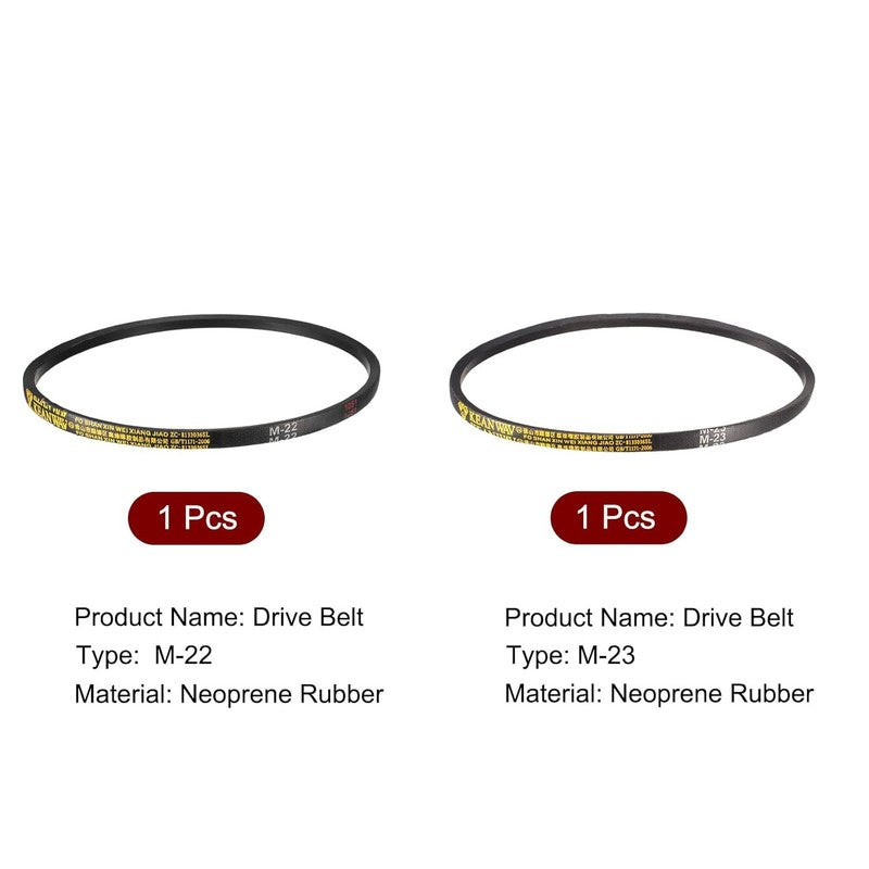 M-22 M-23 Drive V-Belt 22'' 23'' Rubber Power Transmission Belt 2PCS Industrial
