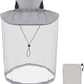 Mosquito Bee Head Net Hat Grey Nylon Midge Face Mesh for Hiking Camping Fishing Unbranded
