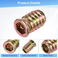 Threaded Inserts for Wood 3/8-16 x 25mm Hex Drive Nuts 15 Pack with Wrench