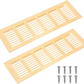 Door Vents 10x3 Inch Aluminum Air Vent Grille Cabinet Wardrobe Gold 2 Pack