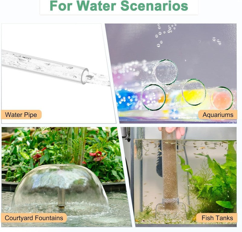 Clear Acrylic Pipe 13mm ID 19mm OD 305mm Rigid Plastic Tube Round Rod