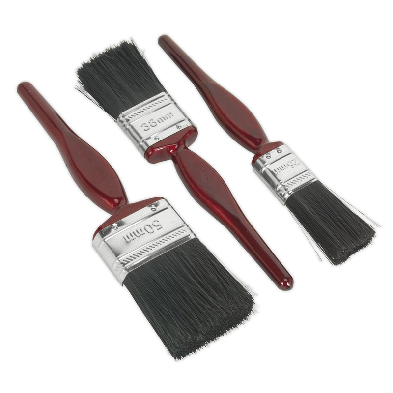 Paint Brush Set 3PC Pure Bristle Decorating DIY Home Wall Trim Brushes