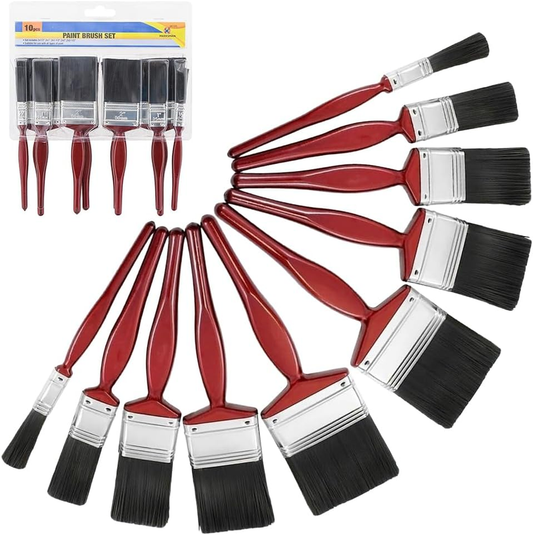 Paint Brush Set 10Pcs Professional Decorating Tools for Walls Ceilings DIY