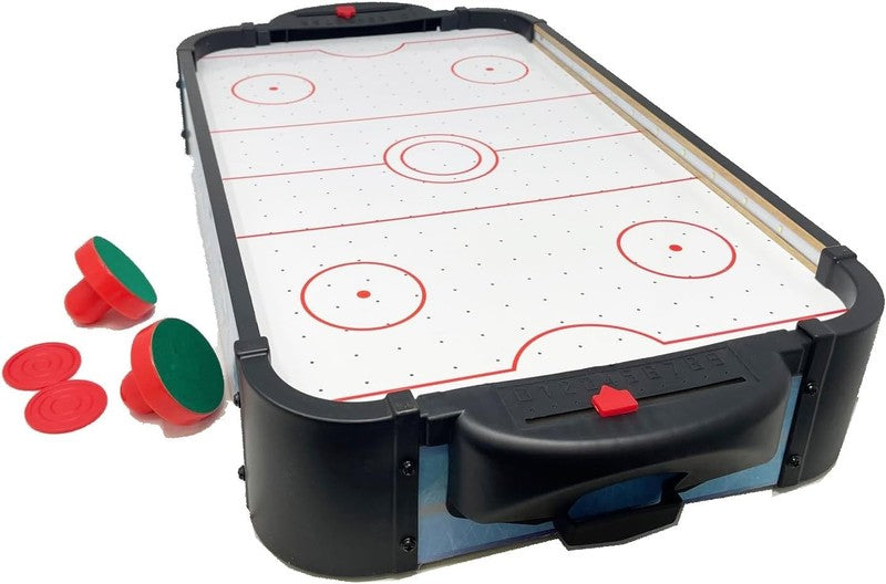 Air Hockey LED Tabletop Game Light Up Arcade Set with 2 Pushers 2 Pucks