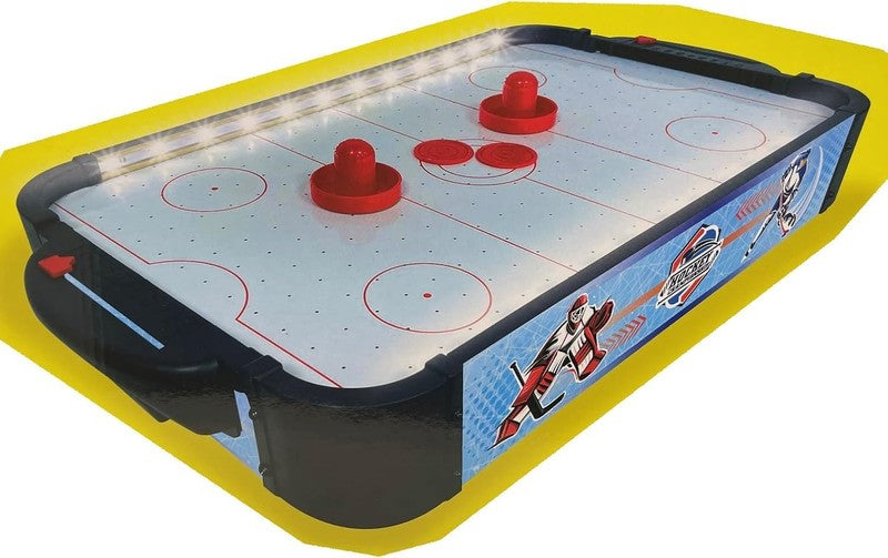 Air Hockey LED Tabletop Game Light Up Arcade Set with 2 Pushers 2 Pucks