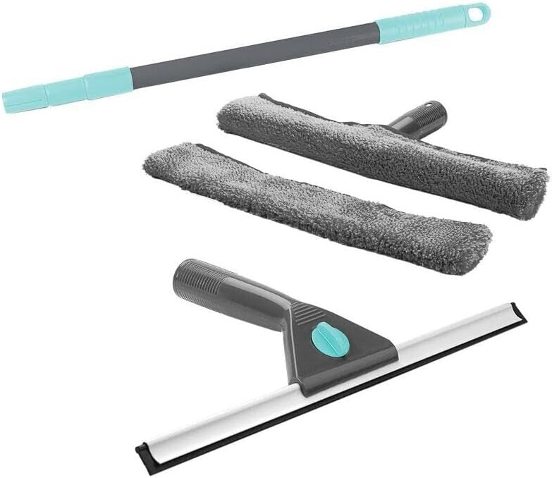 Window Cleaning Kit Telescopic Squeegee Mop Wash Wipe Tool Set Extension Pole