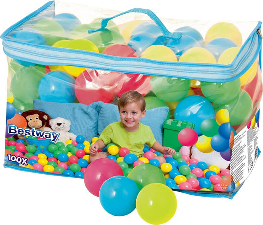 Bestway Play Balls Plastic Soft Kids Splash Pool Trampoline Playpen 100pcs