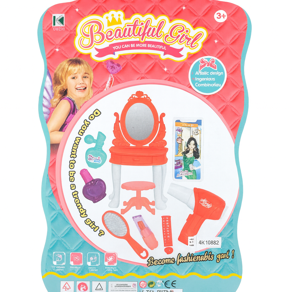 Girls Hair Beauty Play Set Kids Makeup Kit Perfume Dryer Toy Gift Set
