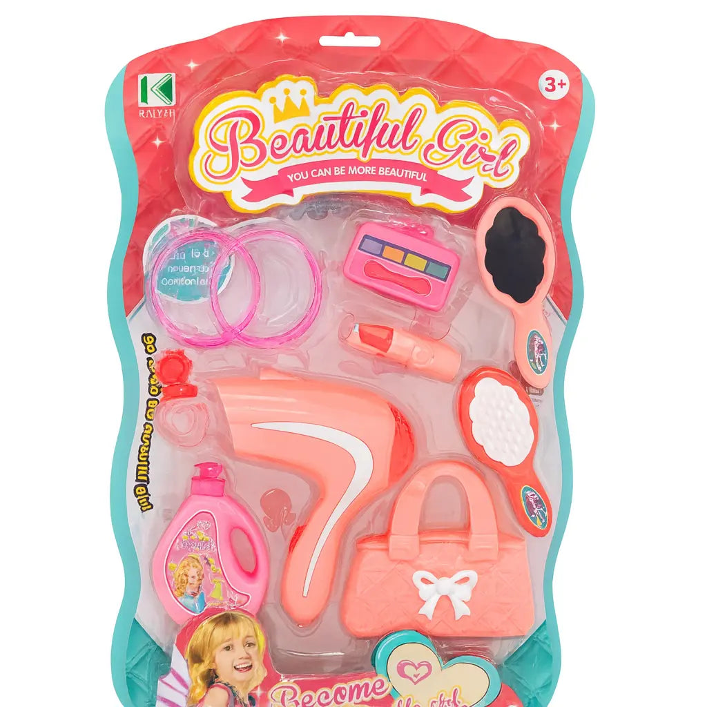Girls Hair Beauty Play Set Kids Makeup Kit Perfume Dryer Toy Gift Set Unbranded