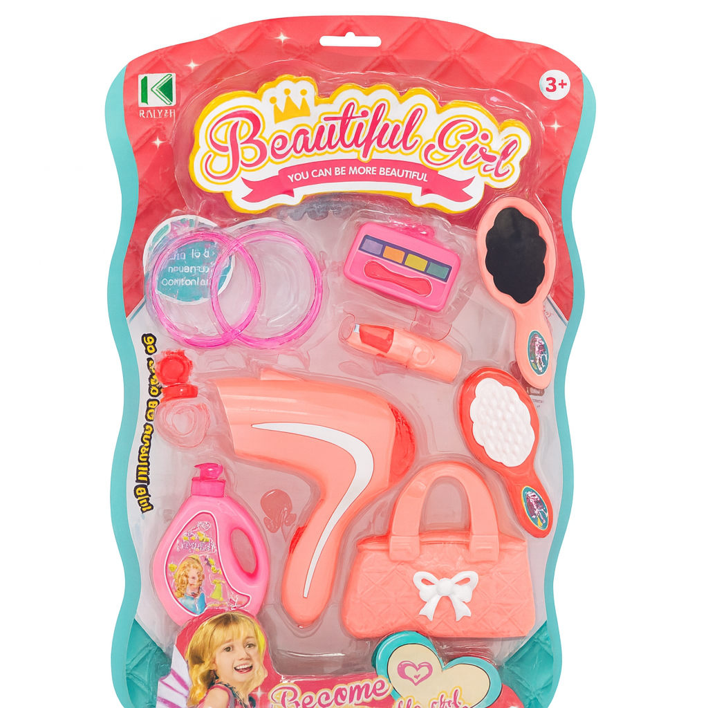 Girls Hair Beauty Play Set Kids Makeup Kit Perfume Dryer Toy Gift Set