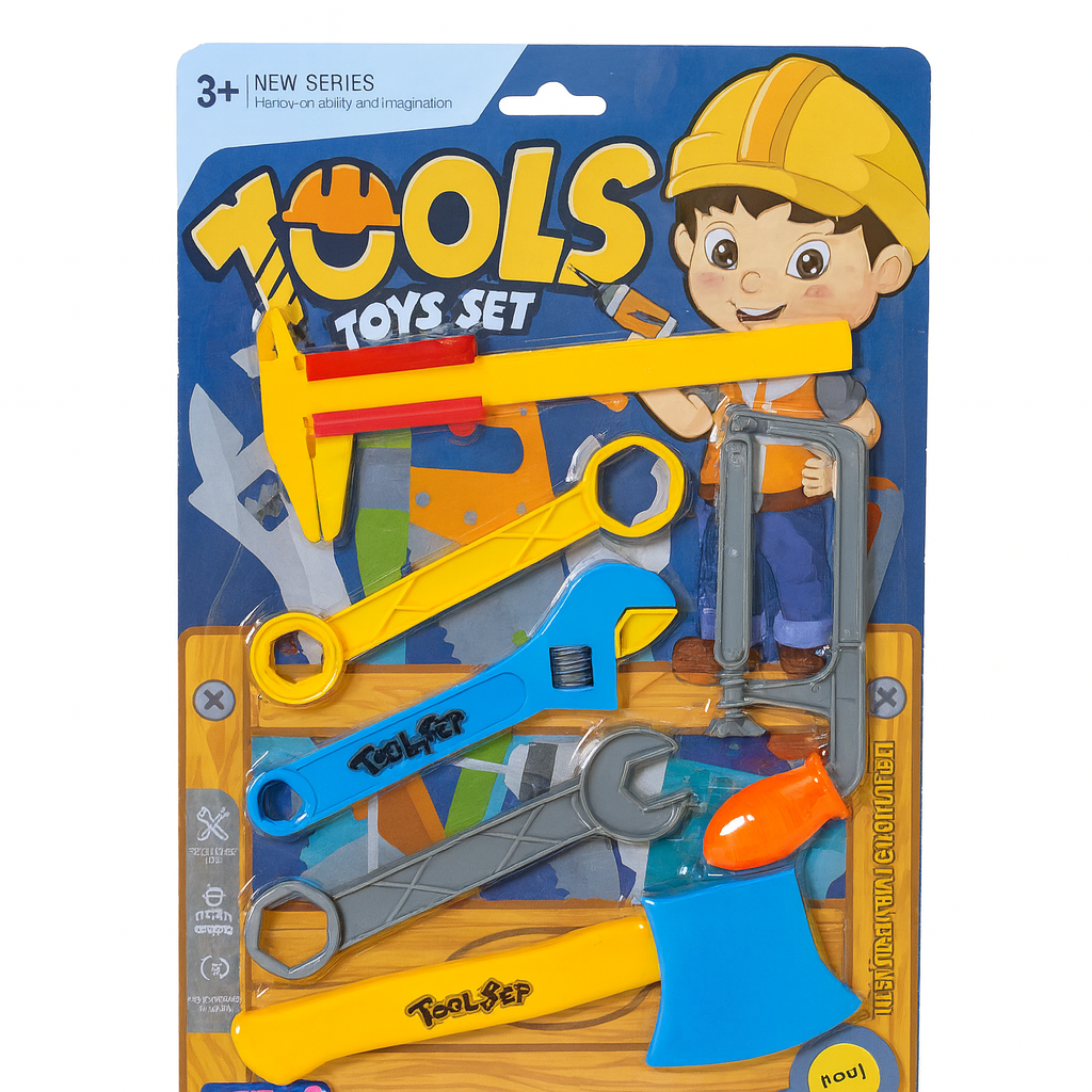Kids Tool Set Pretend Play Construction Toy Chainsaw Axe Screws Learning Kit