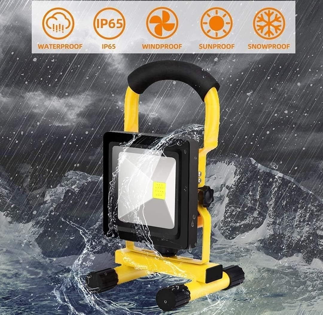 LED Portable Flood Light Rechargeable Cordless Work Site Camping Garage 10W COB