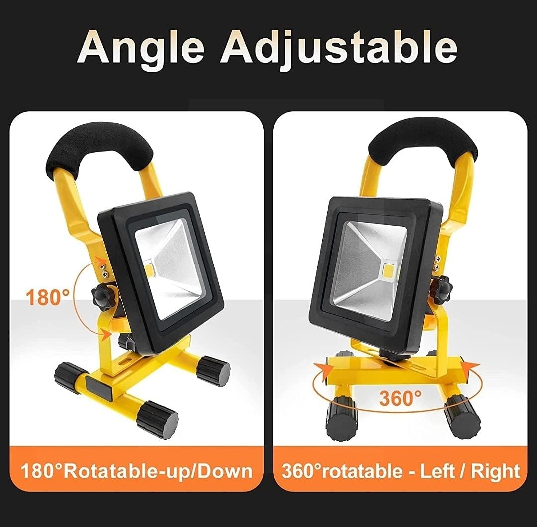 LED Portable Flood Light Rechargeable Cordless Work Site Camping Garage 10W COB