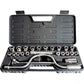 Wrench Socket Set Driver Metric Imperial Sae Spark Essential Box 1/4 Inch 25pc