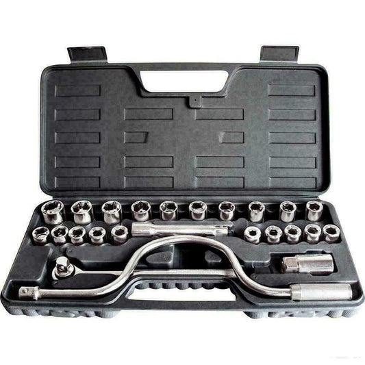Wrench Socket Set Driver Metric Imperial Sae Spark Essential Box 1/4 Inch 25pc