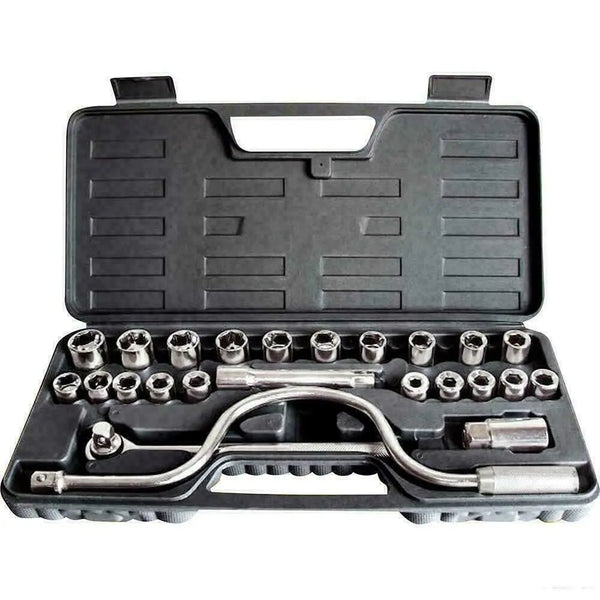 Wrench Socket Set Driver Metric Imperial Sae Spark Essential Box 1/4 Inch 25pc Marksman