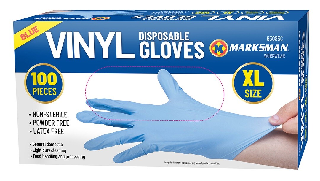 Blue Disposable Gloves Powder Latex Vinyl Free Medical Work Tattoo 100 Pieces