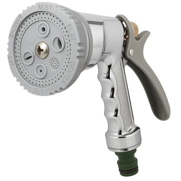 Spray Nozzle Water Hose Metal 6Dial Function Gun Water Sprayer Hoselock Marksman