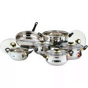 Stainless Steel Cookware Set 12 Piece Silver Durable Kitchen Pots And Pans Unbranded