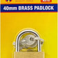 Marksman 40mm Strong Brass Security Padlock with 3 Keys