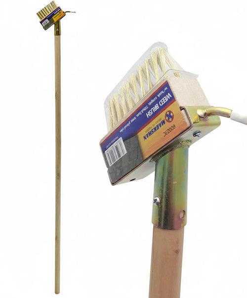 Weed Patio Brush with Hook Scraper for Hassle-Free and Quick Outdoor Maintenance Marksman