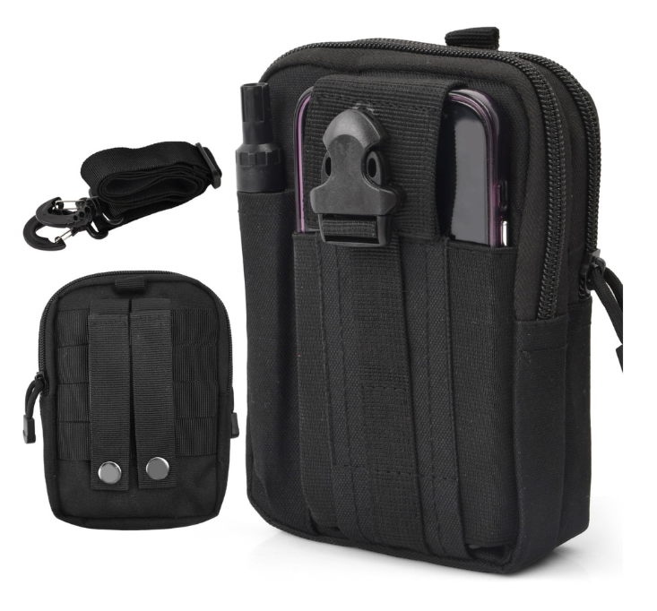 Mobile Phone Pocket Outdoor Phone Case Belt Pouch Carabiner Survival Case Bag