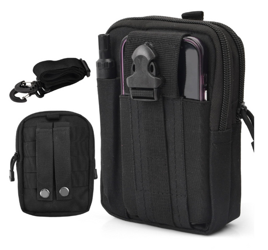 Mobile Phone Pocket Outdoor Phone Case Belt Pouch Carabiner Survival Case Bag