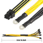 O-Type Terminal to Graphics Card 6 PIN Cable Female PCIE Power Splitter Cable